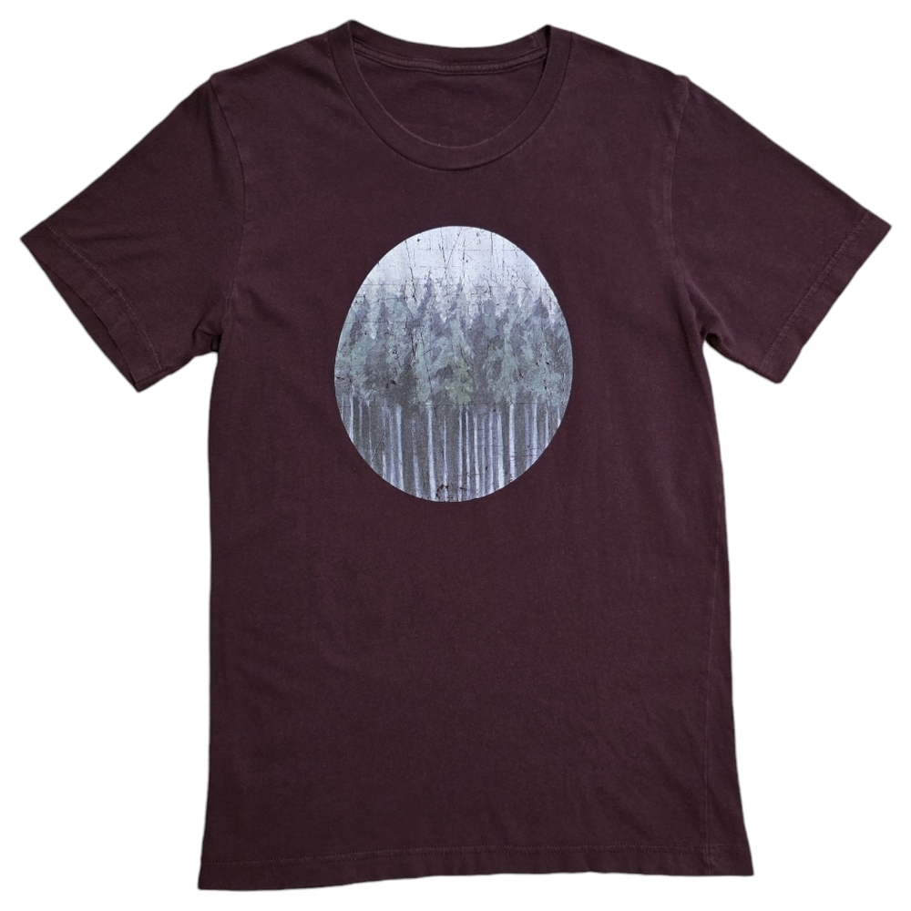 Purple Forest Graphic T-Shirt - Size Small Women's